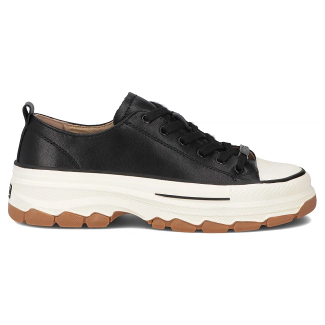 Leather sneakers Filippo DP7501/26 BK black