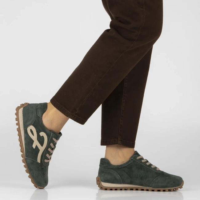 Skórzane sneakersy Filippo DP7961/26 GE zielone