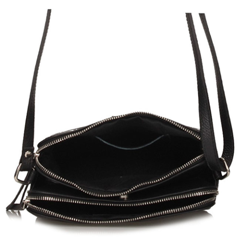 Handbag Toscanio Leather Messenger Bag A242 black