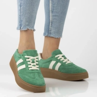 Leather sneakers Filippo DP6776/25 GE green