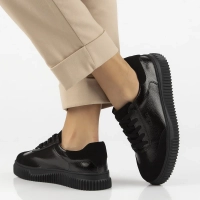 Leather sneakers Filippo DP7123/25 BK black