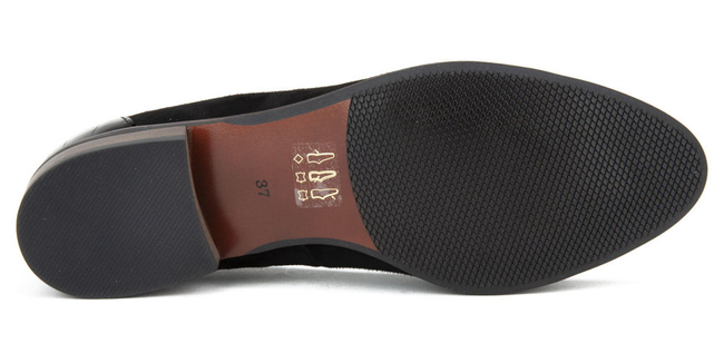 Półbuty Filippo 3606 Czarny Zamsz + B26