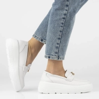 Leather shoes Filippo DP6844/25 WH white