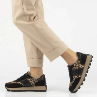 Skórzane sneakersy Filippo DP7112/25 BK LEO czarne