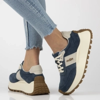 Leather sneakers Filippo DP6785/25 BL blue