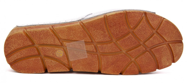 Skorzane klapki Filippo DK750/19 WH białe