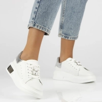 Leather sneakers Filippo DP6807/25 WH white