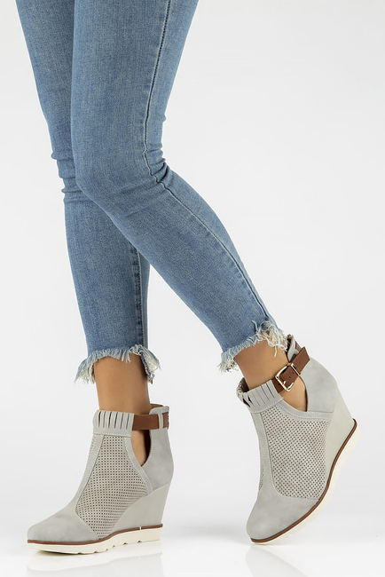 Wedge ankle boots Filippo DBT207/22 GR grey