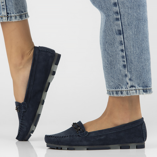 Leather loafers Filippo DP1202/23 NV navy blue