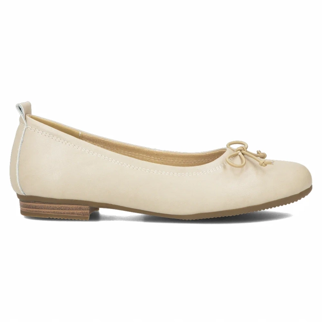 Skórzane baleriny Filippo DP6249/24 BE beżowe