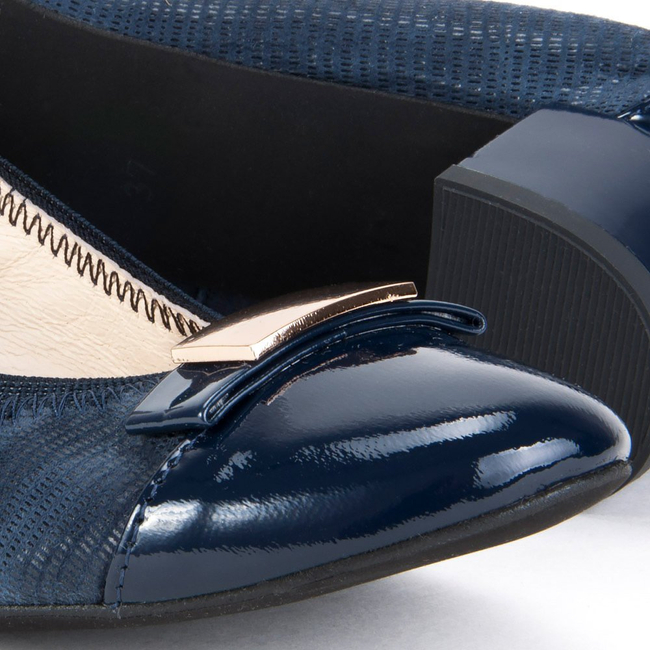 Pumps PRESTIGE 907 Navy lacquered +navy blue tejus
