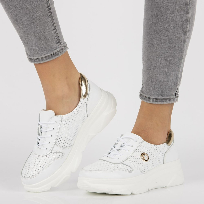 Leather Sneakers Filippo DP2138/21 WH white
