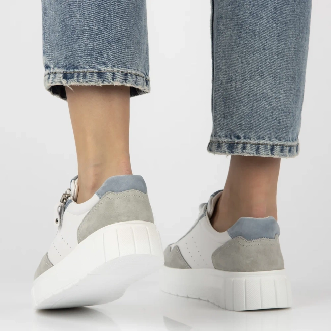 Skórzane sneakersy Filippo DP6862/25 WH białe