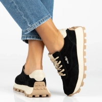 Leather sneakers Filippo DP7498/26 BK black
