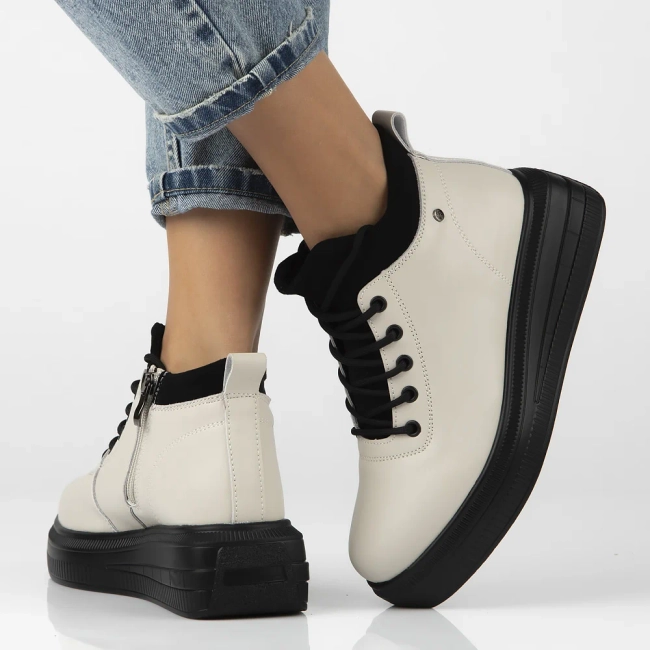 Leather ankle boots DBT6506/24 BE beige