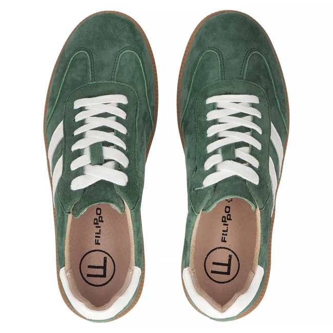 Leather sneakers Filippo DP6741/25 GE green