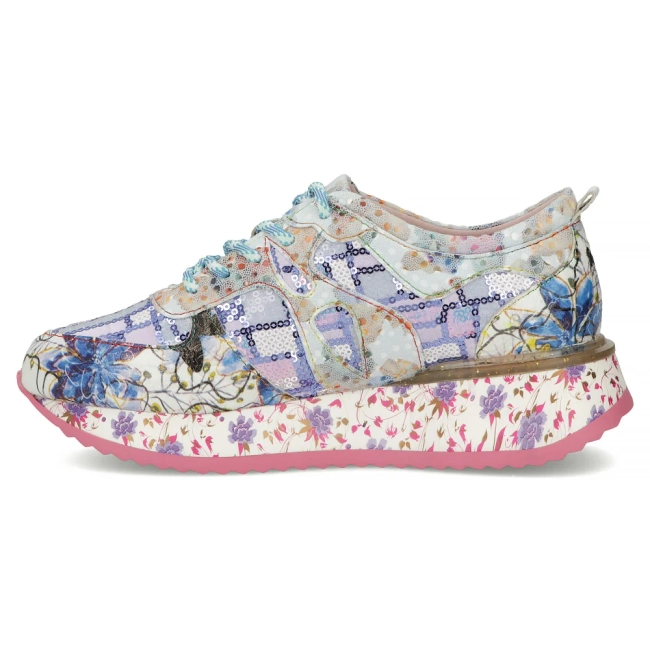 Skórzane sneakersy Laura Vita delphine 07 mauve niebieskie