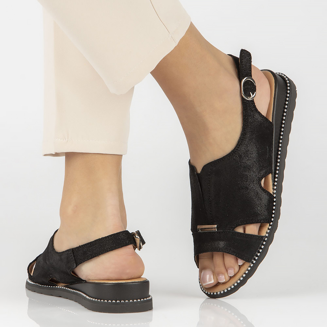 Leather sandals Filippo DS4470/23 BK black