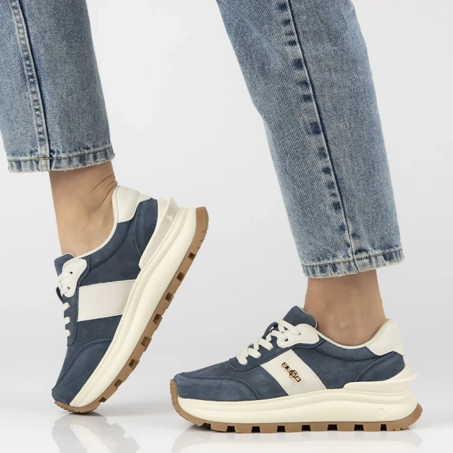 Leather sneakers Filippo DP7003/25 BL blue