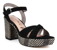 Sandals Tamaris 1-28032-32 054 Black nubuc comb.