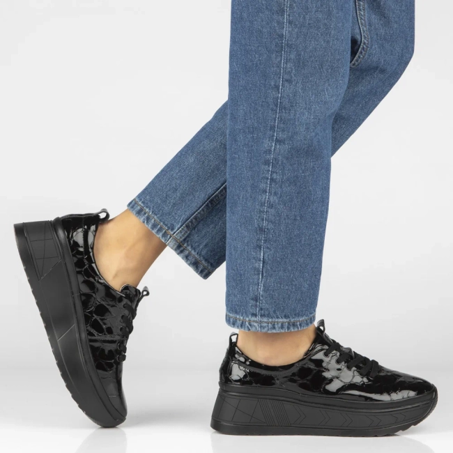 Leather sneakers Filippo DP6427/26 BK CR black