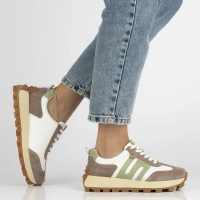 Skórzane sneakersy Filippo DP6743/25 WH BE biało beżowe