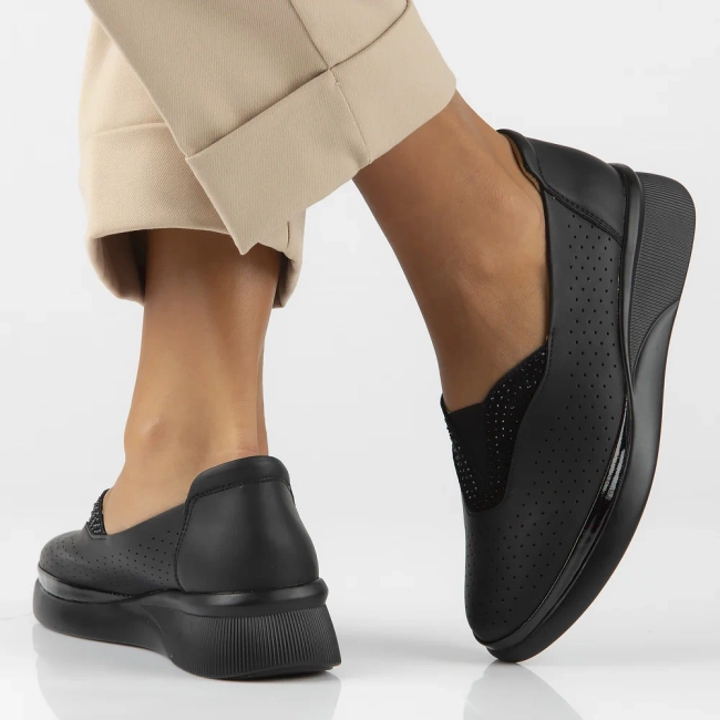 Leather shoes Filippo DP6208/24 BK black