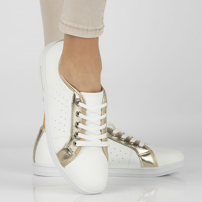 Leather shoes Filippo DP3508/23 WH GO white