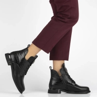 Leather ankle boots Filippo DBT7246/25 BK black