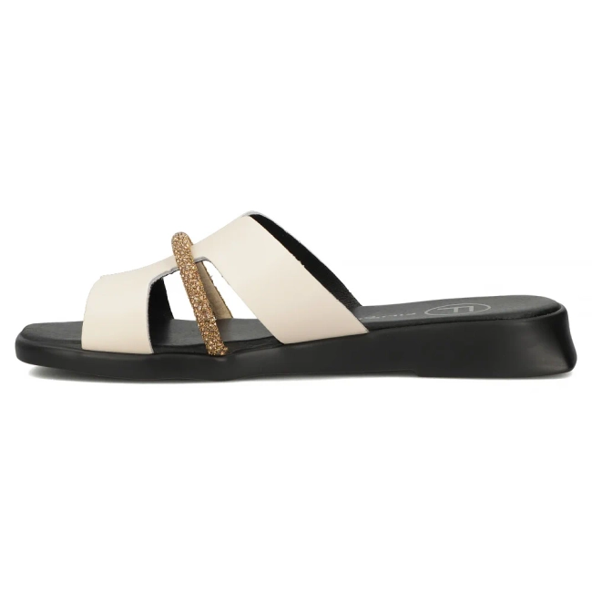 Leather flip-flops Filippo DK6878/25 BE beige
