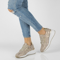 Leather sneakers Filippo DP2003/21 GO gold