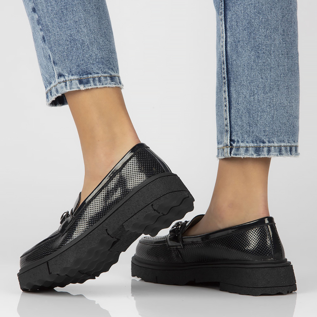 Leather shoes Filippo DP4196/22 BK black