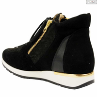 Sneakers EKSBUT 75-3863-136/b57/155 black velor 8021725