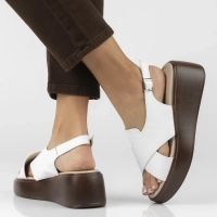 Leather sandals Filippo DS7584/26 WH white