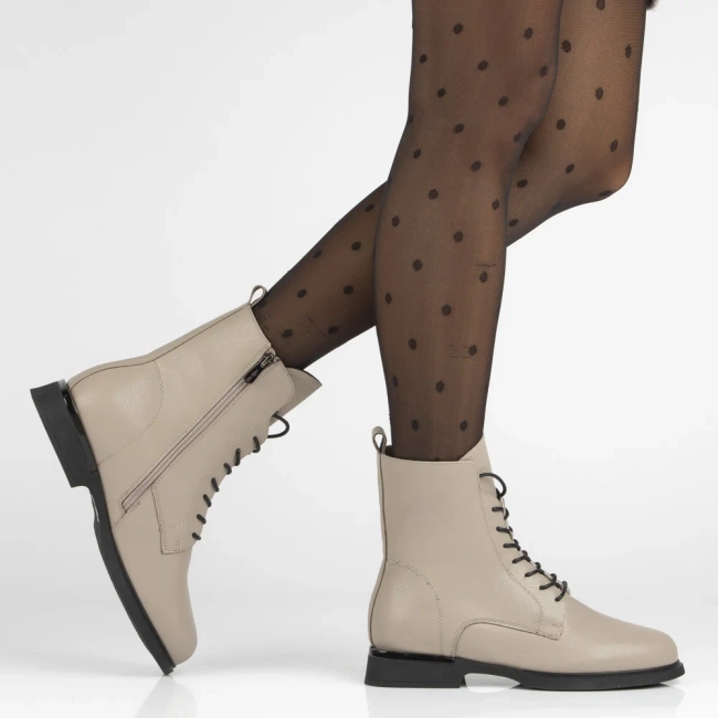 Leather ankle boots Filippo DBT7222/25 BE beige