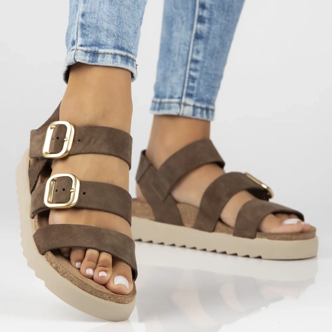 Skórzane sandały Yokono TUNEZ-127 SERRAJE LODO brązowe