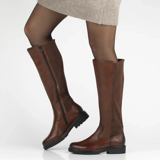 Leather boots RemonteR6594-24 brown