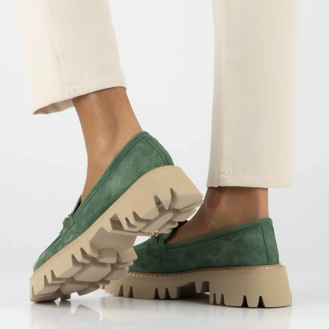 Leather shoes Filippo DP6089/24 GE green