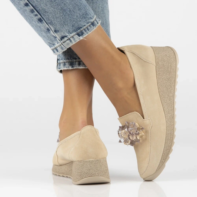 Leather shoes Filippo DP4563/24 BE beige