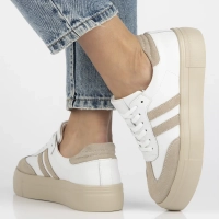 Skórzane sneakersy Filippo DP6841/25 WH BE białe