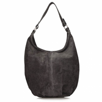 Handbag Toscanio Hobo Suede A284 dark gray