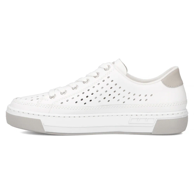 Leather sneakers Rieker L8849-80 white