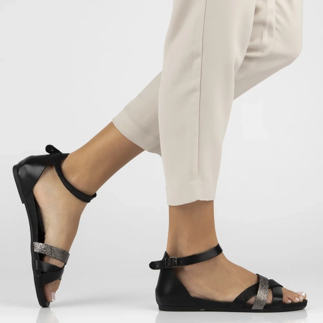 Leather sandals Filippo 40225 black