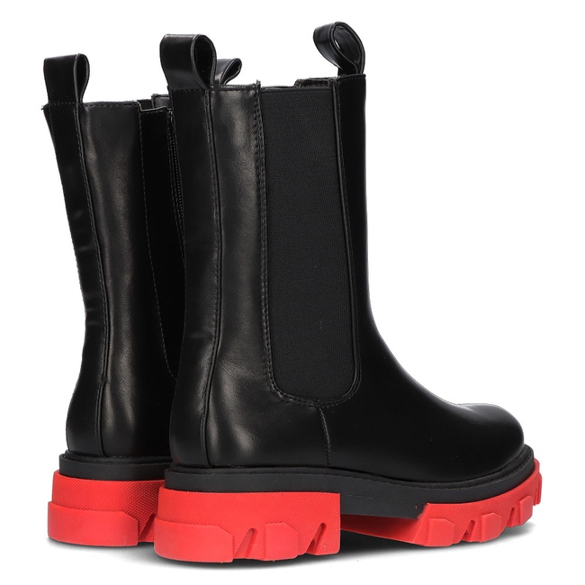 Botki Filippo 6808 czarno-czerwone