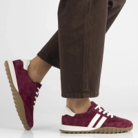 Skórzane sneakersy Filippo DP7534/26 BG bordowe