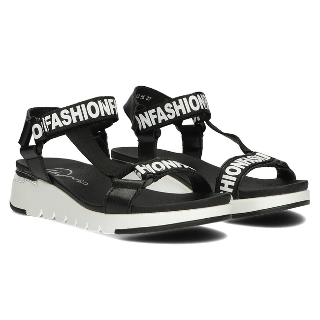 Skórzane sandały Filippo DS2169/22 BK czarne