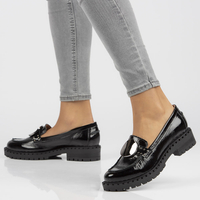 Leather loafers Simen 4410A black