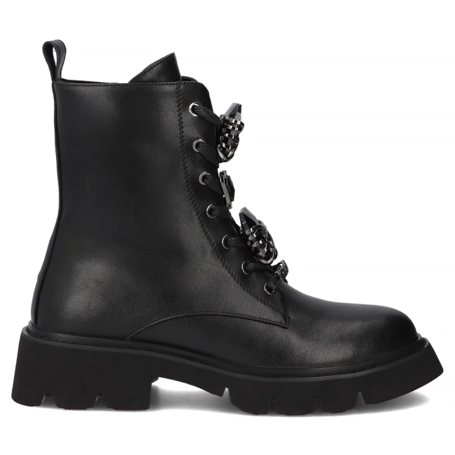 Leather ankle boots Filippo DBT7308/25 BK black