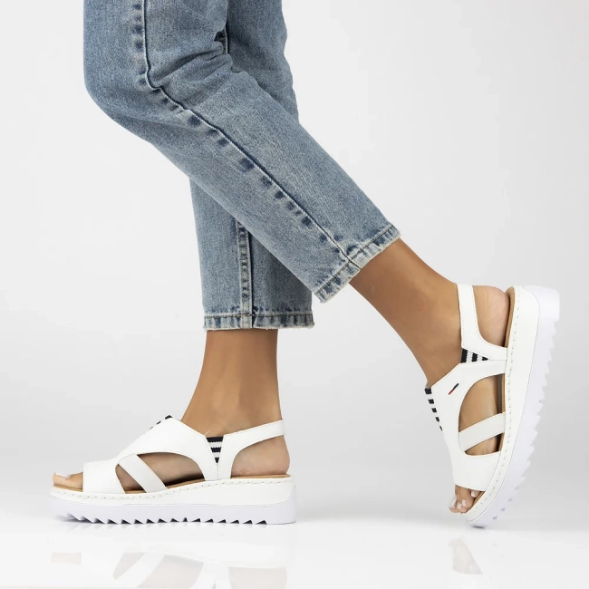 Sandals Rieker V44Y5-80 white