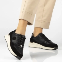 Leather sneakers Filippo DP7106/25 BK black